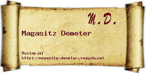 Magasitz Demeter névjegykártya